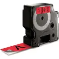 Dymo Tape D1 24mm Sort/rød