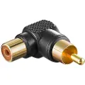 Goobay RCA adapter 90° black