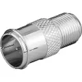 Goobay F-adapter: F male (Quick) > F female