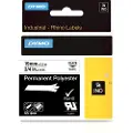 Dymo Tape Rhinopro Permanent Polyesterester 19mm Sort/hvid