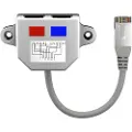 Goobay splitter (Y-adapter) 2x RJ45 - Grå