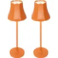 QAZQA Sæt med 2 Retro Bordlamper Orange Genopladelig IP44 - Granny