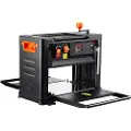 Vevor Tykkelsesplaner, To-gears, 13" Bredde Arbejdsbordsbordhøvl, Tre-Klinge, 15-Amp 2000W Kraftig motor, 12" udvidet indføringsbord, lav støj til fjernelse af både hårdt og blødt træmateriale