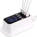 Mtp Products 8-Port USB Docking Station med LED-skærm - Hvid