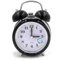 24hShop Klassisk vækkeur med natlys og lydløs mekanisme
