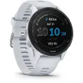 Garmin Forerunner 255 Music 3,3 Cm (1.3") Mip 46 Mm Digital 260 X 260 Pixel Berøringsskærm Hvid Wi-fi Gps (satellit)