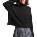 Superdry Superdrytil kvinder. W6110419A Essential vintage trøje med rund hals sort (M), Casual, Akryl