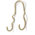 Ferm Living Håndklæde krog KRUMMING 21 cm, dobbelt, messing, fast LIVING