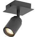 QAZQA Moderne badeværelsesspotlight sort firkantet IP44 - Ducha