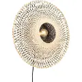 QAZQA Smart væglampe bambus 50 cm med stik inkl. Wifi A60 - Rina