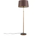 QAZQA Smart gulvlampe bronze med brun skærm 45 cm inkl. Wifi A60 - Parte