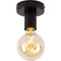 QAZQA Smart loftslampe sort inkl. Wifi G95 - Facile