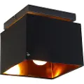 QAZQA Smart loftslampe sort med guld inkl. Wifi P45 - VT