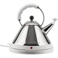 Alessi Elkedel MG32 1,5 l, sølv / hvid, rustfrit stål, Alessi