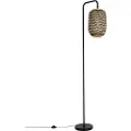 QAZQA Oriental gulvlampe bambus med sort - Yvonne