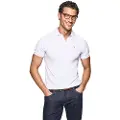 Hackett London Hackett Londontil mænd. HM562363 Polo piqué fit slim fit hvid (L), Casual, Bomuld, Korte ærmer
