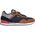 Pepe Jeans Pepe Jeanstil mænd. PMS30992 London Forest Læder Sneakers brun, navy (44), Fast, Blonder, Casual
