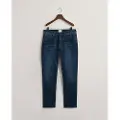 Gant Ganttil mænd. 1000260 Blå slim fit-jeans (42/36), Casual, Bomuld, Denim, Bæredygtig