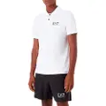 Emporio Armani EA7til mænd. 8NPF23_PJEMZ Polo Sport Ventus 7 hvid (XXS), Casual, Polyester, Korte ærmer