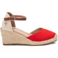 Xti Xtitil kvinder. 14074601-ROJO Espadriller i læder 140746 rød (39), 5-8 cm, Ruskind, Spænder, Casual