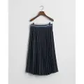 Gant Ganttil kvinder. 4201249 Plisseret navy striknederdel (M), Casual, Polyester, Blå