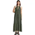 Pepe Jeans Pepe Jeanstil kvinder. PL953350 Fifi kjole grøn (M), Casual, Polyester, Uden ærmer/stropper