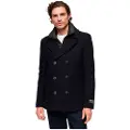 Superdry Superdrytil mænd. M5011792A 2-i-1 uldjakke navy (XL), Casual, Bomuld, Blå