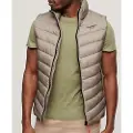 Superdry Superdrytil mænd. M5011895A Hætteløs vatteret vest Fuji-grå (M), Casual, Nylon