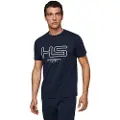 Hackett London Hackett Londontil mænd. HM500804 T-shirt med logo navy (M), Casual, Bomuld, Korte ærmer, Blå