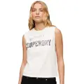 Superdry Embellish Archive Fitted ærmeløs T-shirt