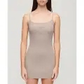 Superdry Embroidered Rib Strappy ærmeløs Kort Kjole