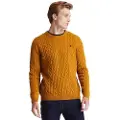 Timberland Timberlandtil mænd. TB0A2CEQP471 Phillips Brook gul trøje med rund hals og kabel (M), Casual, Bomuld