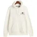 Gant Ganttil mænd. 2047084 Archive Shield Hættetrøje Medium Off White (XL), Hvid, Casual, Bomuld, Lange ærmer