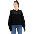 Pepe Jeans Pepe Jeanstil kvinder. PL702093 Femke-trøje sort (M), Casual, Akryl, Lange ærmer