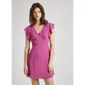 Pepe Jeans Pepe Jeanstil kvinder. PL953522 Kjole Camila pink (XL), Casual, Viscose, Korte ærmer, Bæredygtig