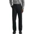 Gant Ganttil mænd. 1505222 Regular fit chino-bukser i twill, sort (29/34), Casual, Bomuld