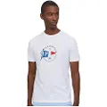 Faconnable Flag Print T-shirt Med Korte ærmer