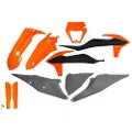 Ufo Ktm Exc/exc-f 2020-2021 With Headlight Ktkit527f-999x Fork Protectors & Plastikkit