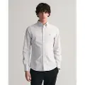 Gant Ganttil mænd. 3000232 Slim fit oxfordskjorte i blå fine striber (S), Casual, Bomuld, Lange ærmer