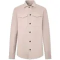Hackett London Hackett Londontil mænd. HM309830 Dye Hb beige overshirt (M), Casual, Bomuld, Klassisk, Lange ærmer