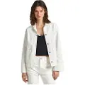 Pepe Jeans Pepe Jeanstil kvinder. PL402383 Denimjakke Anny Anglaise hvid (S), Casual, Bomuld, Lange ærmer