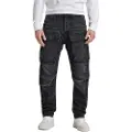 G-Star G-Startil mænd. D23972-B479-G108 3D Tapered Denim Cargo-bukser Sort (26/32), Casual, Bomuld