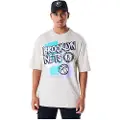 New Era Retro Graphic Brooklyn Nets T-shirt Med Korte ærmer
