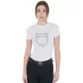 Equestro Pink Diamond Logo Cotton T-shirt Med Korte ærmer
