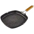 Supreme Stengrill Sammenklappeligt Håndtag Stribet 24 Cm