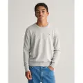 Gant Gantunisex til børn. 984048 Bomuldstrøje med rund hals grå (15años= 170cm), Casual, Lange ærmer, børnetøj