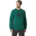 Helly Hansen Helly Hansentil mænd. 30395 Sweatshirt Logo Crew 2.0 grøn (S), Casual, Lange ærmer, Økologisk bomuld, Bæredygtig