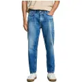 Pepe Jeans Pepe Jeanstil mænd. PM207965 Blå tønde slidte jeans (33/28), Casual, Bomuld, Denim, Bæredygtig