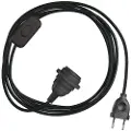 Creative Cables Snakebis E27 Lampeskærm-kabelsæt Med Lampeholder. Farvet Stofkabel Og 2-benet Stik 1.8 M