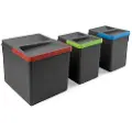 Emuca Recycle 1x12 2x6l Genbrugsbeholder 3 Enheder
